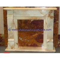 TOP QUALITY NATURAL STONE WHITE ONYX FIREPLACES