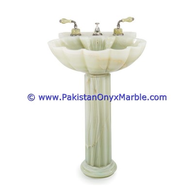 Outdoor Freestanding Onyx & Marble wash basin, Pedestal