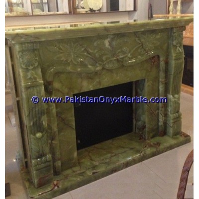 HOT SALE DARK GREEN ONYX FIREPLACES