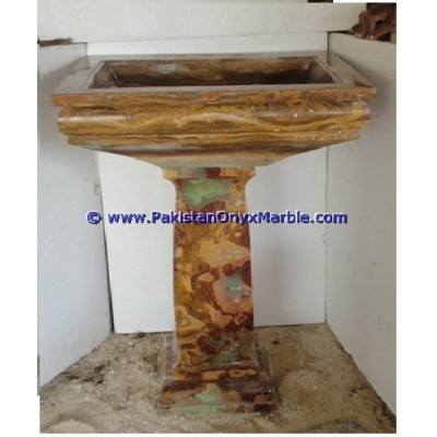 PAKISTAN SUPPLIER ONYX PEDESTALS SINKS BASINS MULTI BROWN