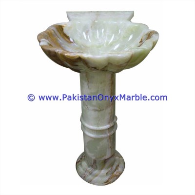 WHOLESALE ONYX PEDESTALS SINKS BASINS LIGHT GREEN ONYX