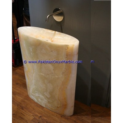 NATURAL STONE ONYX PEDESTALS SINKS BASINS PURE WHITE