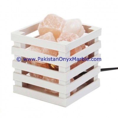 BEST QUALITY HANDMADE WOODEN BASKET WITH HIMALAYAN SALT CHUNKS